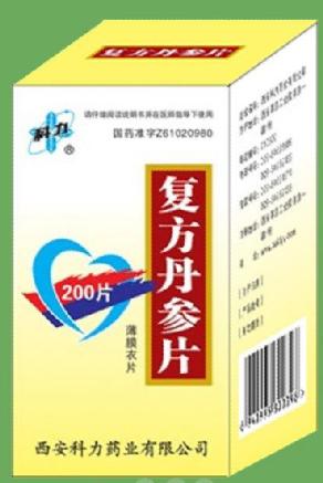 西安科力200片復方丹參片 
